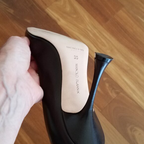 Manolo Blahnik brown leather pumps with 95mm heel size 6 - Picture 8 of 8